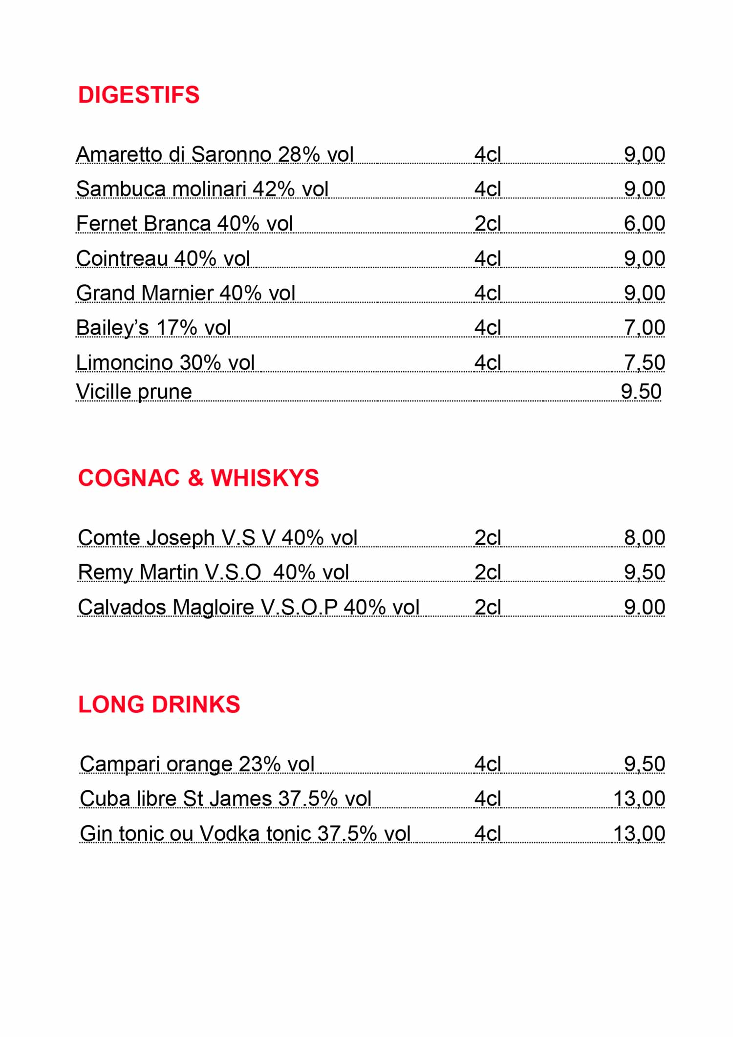 Carte boissons 3